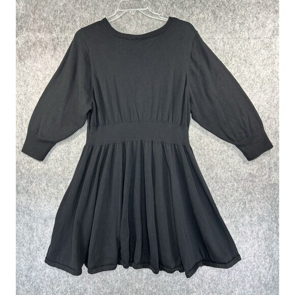 Torrid Dress Women's Size 4 Black Sweater Long Sleeve Knit Knee Length Stretch - Picture 6 of 11